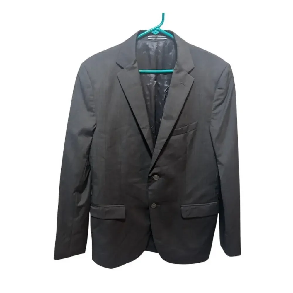 Massimo Dutti Extra Fine Wool Blazer Suit Jacket Sports Coat EU 52 / US 42 Gray